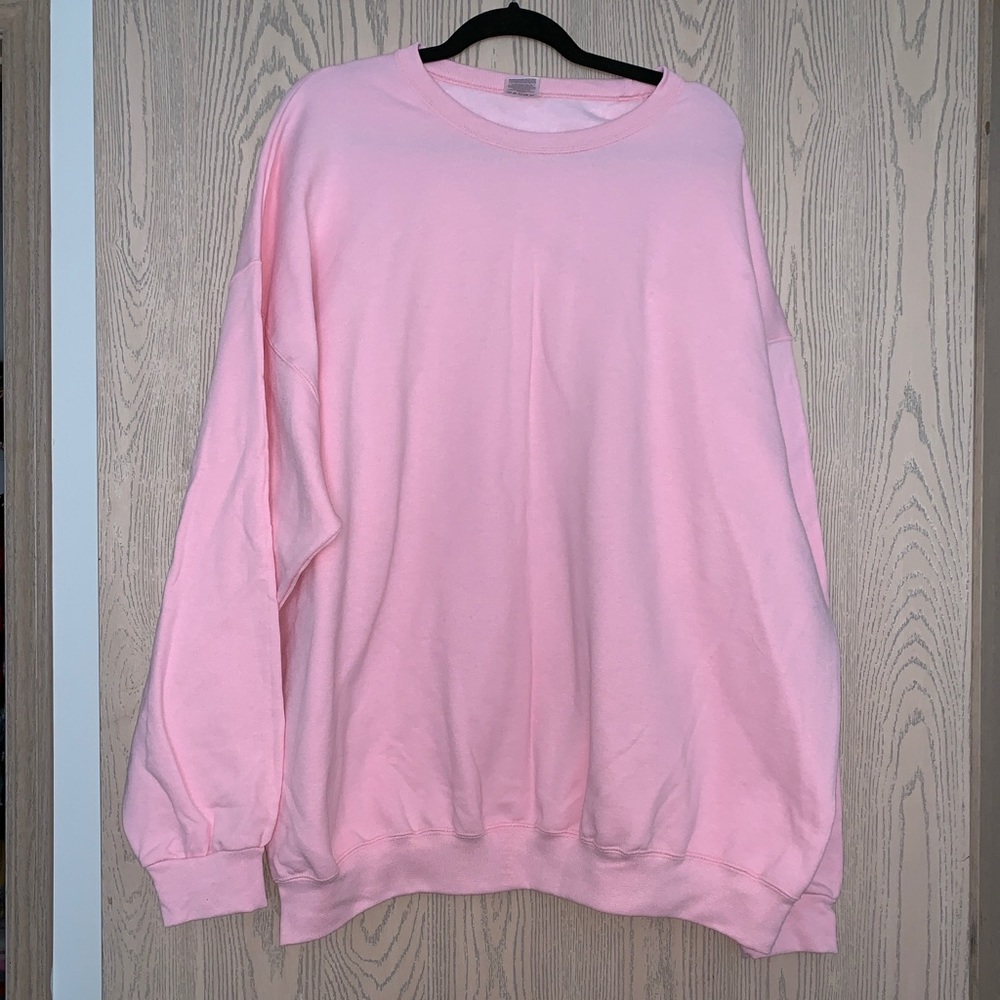 JERZEES baby Pink crew neck sweatshirt